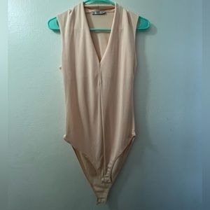 Zara beige bodysuit NWOT